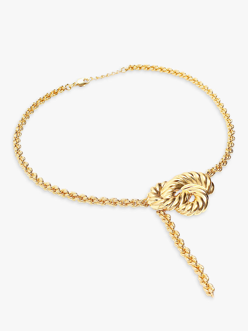 By Alona Ursula gold braided necklace 43cm, imported from the UK
