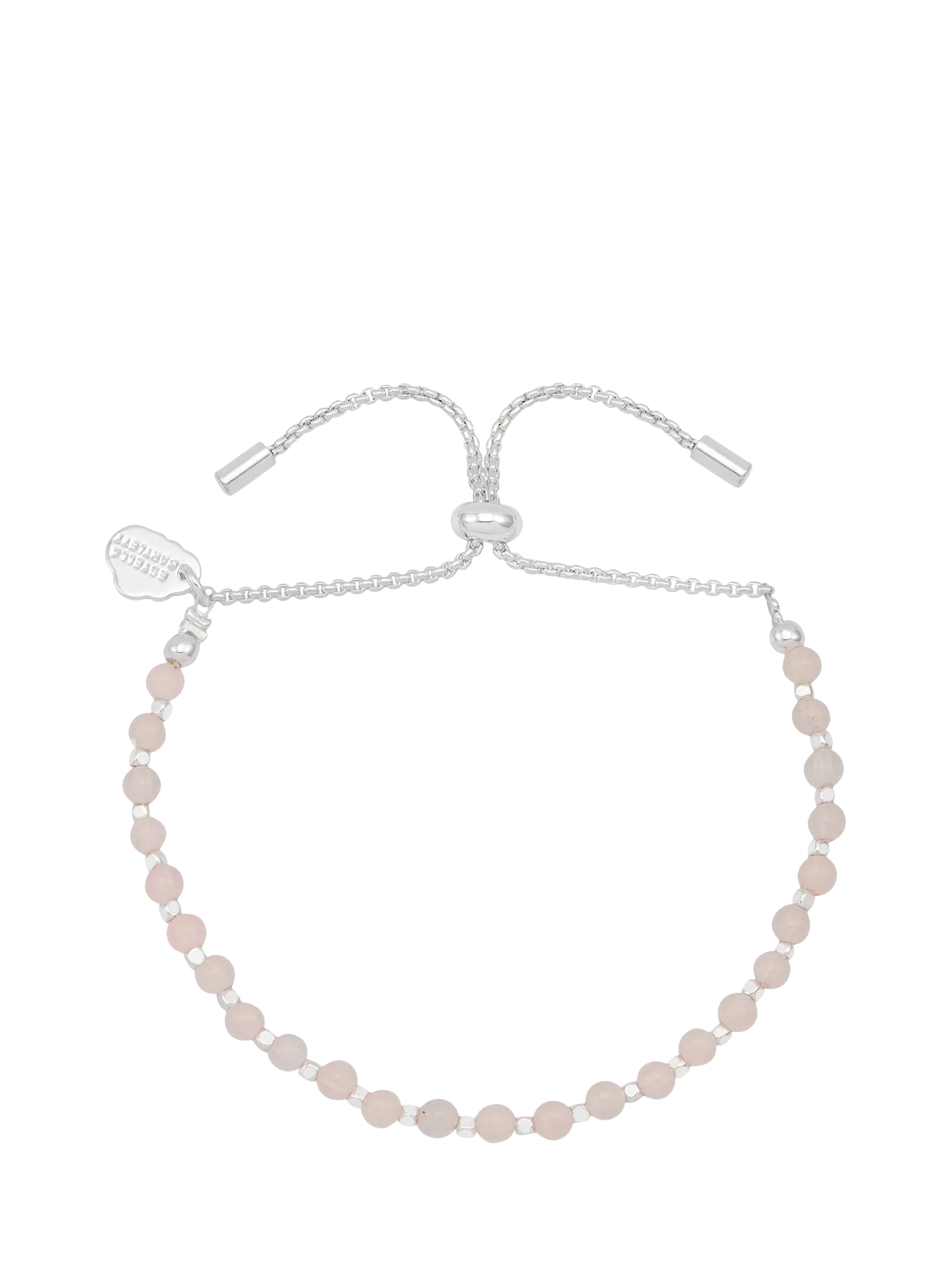 Estella Bartlett rose quartz beaded bracelet silver, UK version