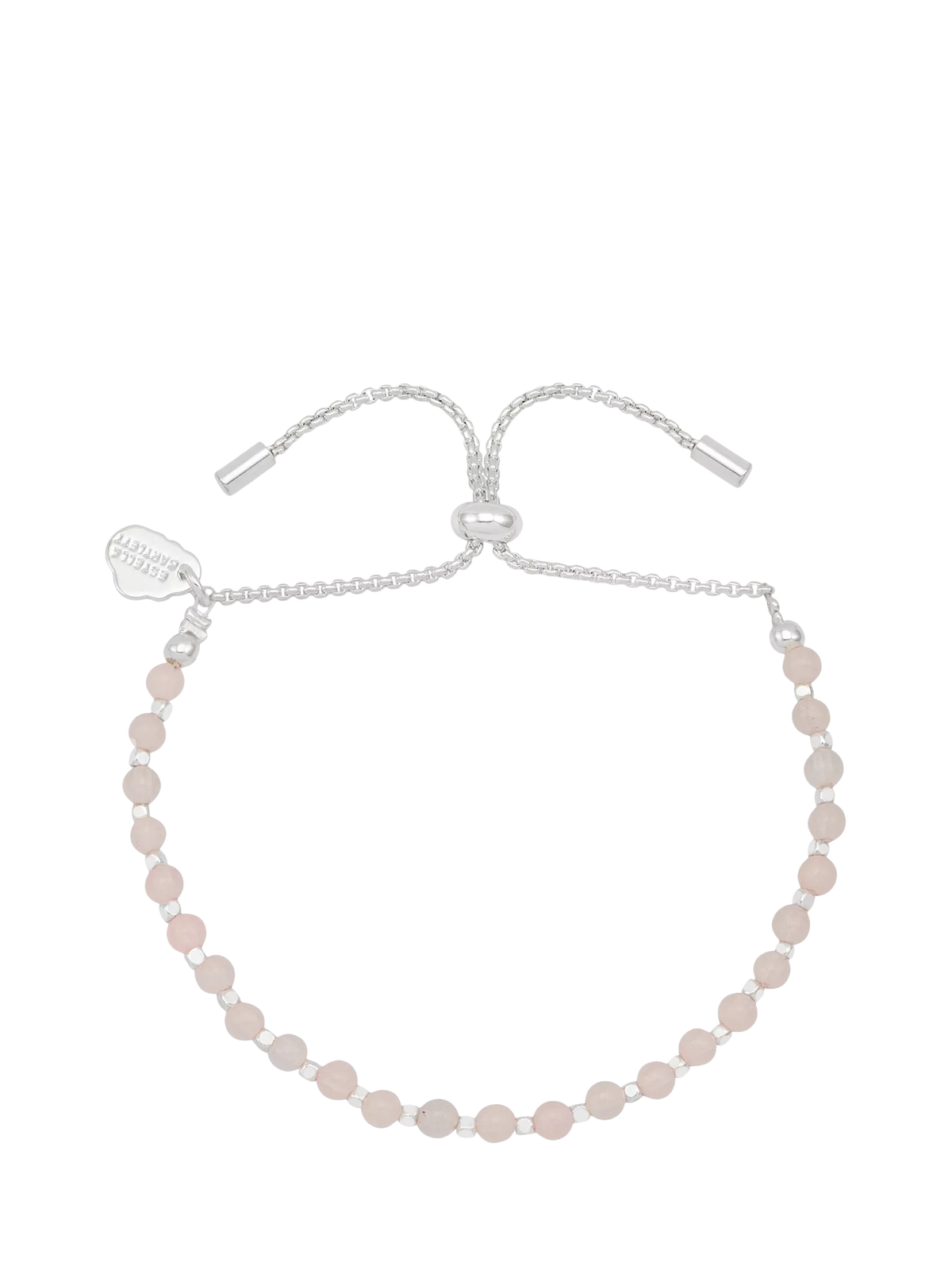 Estella Bartlett rose quartz beaded bracelet silver, UK version