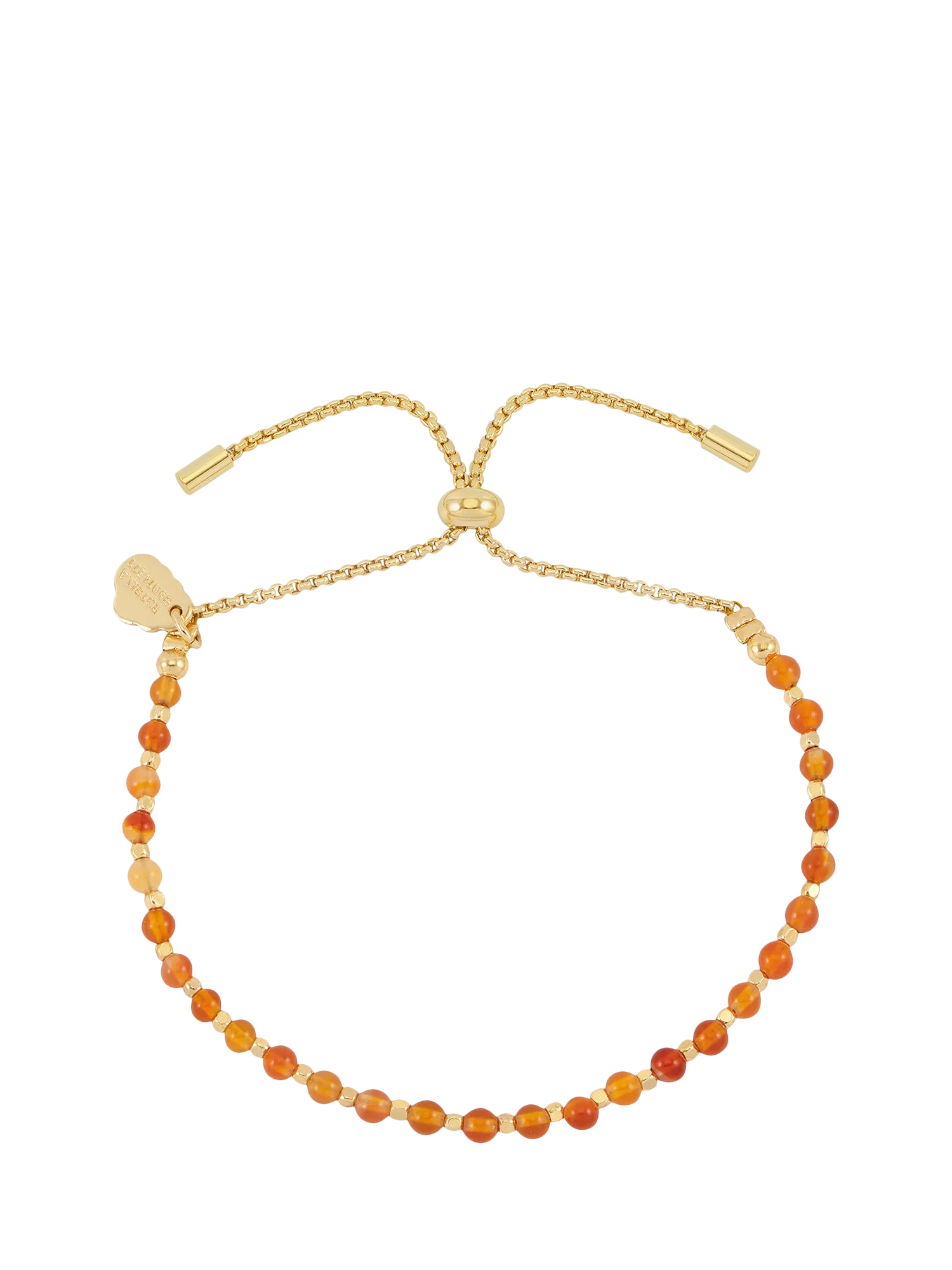 Estella Bartlett Amelia Carnelian Beaded Bracelet Gold, UK version