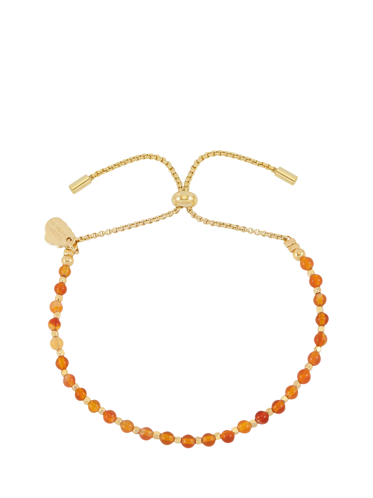 Estella Bartlett Amelia Carnelian Beaded Bracelet Gold, UK version