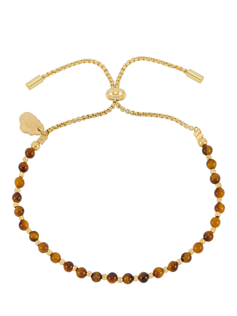 Estella Bartlett Tigers Eye bracelet gold plated 18cm (British brand)