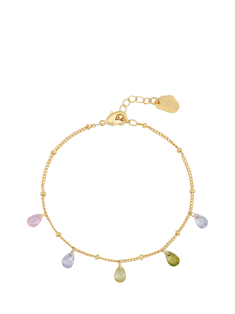 Estella Bartlett gold cubic zirconia drop chain bracelet - British product