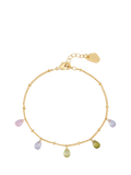 Estella Bartlett gold cubic zirconia drop chain bracelet - British product