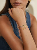 Estella Bartlett gold cubic zirconia drop chain bracelet - British product
