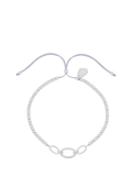 Estella Bartlett cubic zirconia oval link beaded bracelet silver - British product