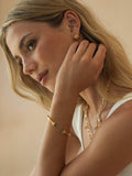 Estella Bartlett gold plated aventurine open bangle - British product