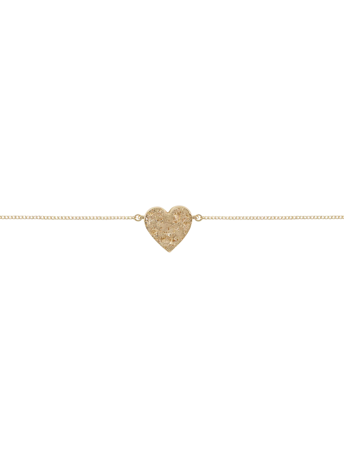 TUTTI heart pendant bracelet gold plated recycled brass, UK version