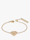TUTTI heart pendant bracelet gold plated recycled brass, UK version