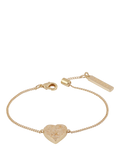 TUTTI heart pendant bracelet gold plated recycled brass, UK version