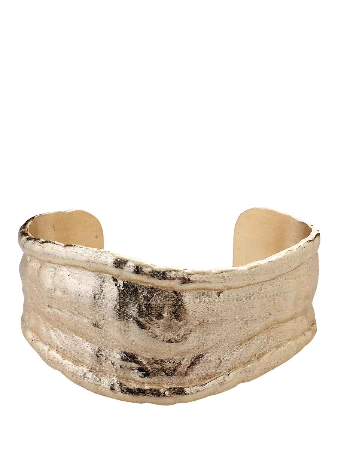 TUTTI Statement Open Cuff Bangle, Gold