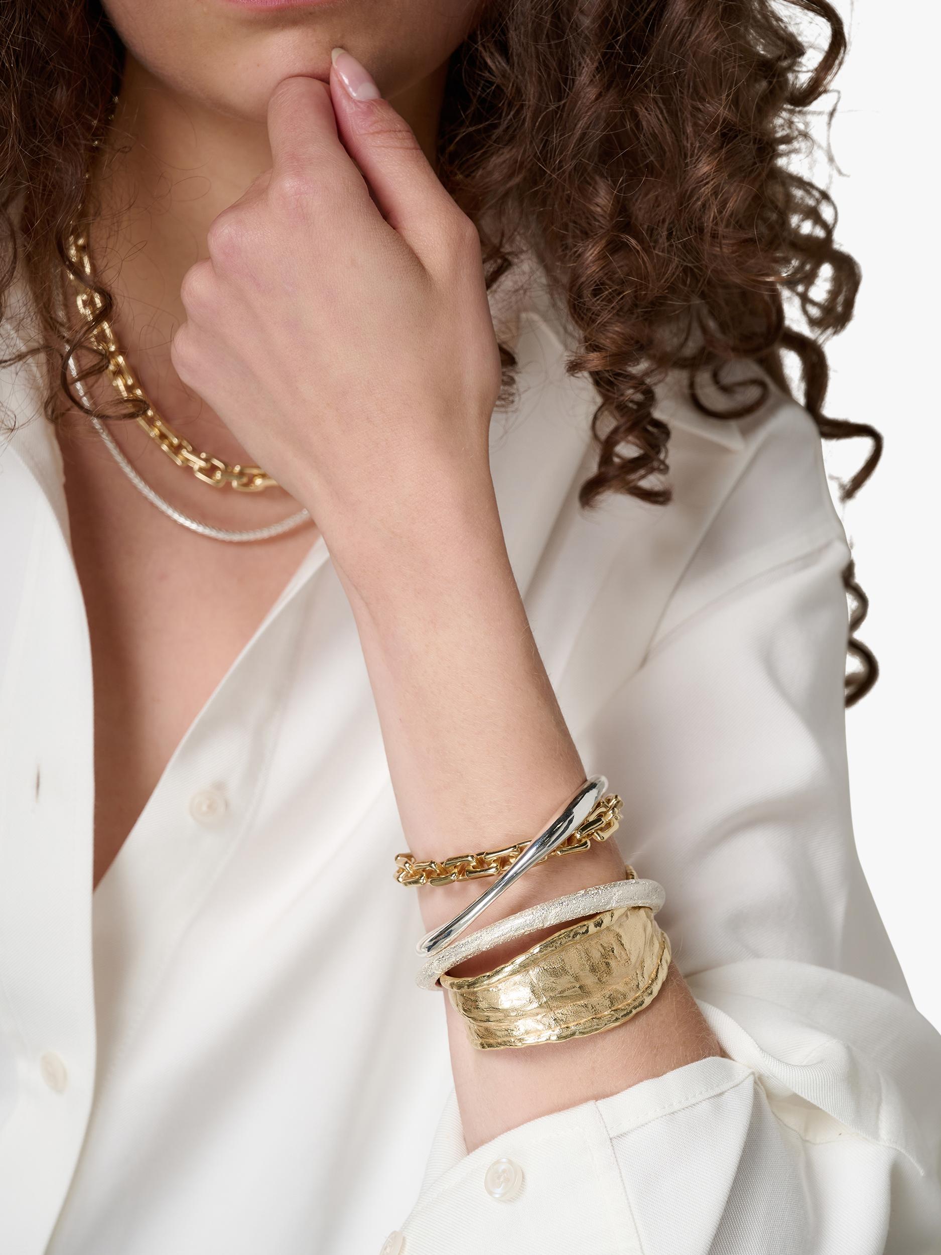 TUTTI open cuff bangle 6cm gold plated, UK version
