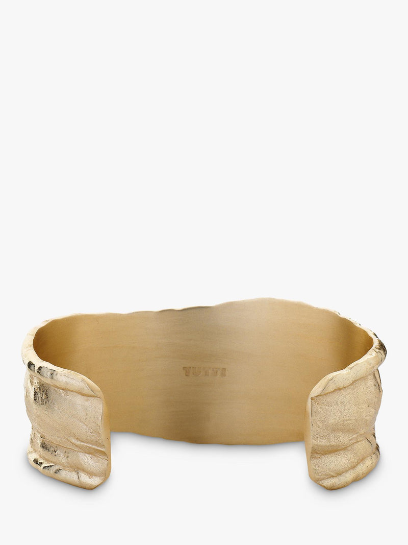 TUTTI open cuff bangle 6cm gold plated, UK version