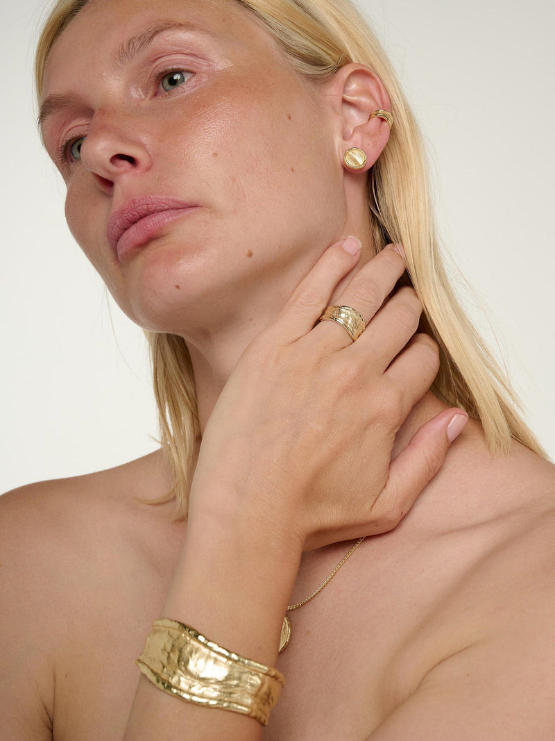 TUTTI open cuff bangle 6cm gold plated, UK version