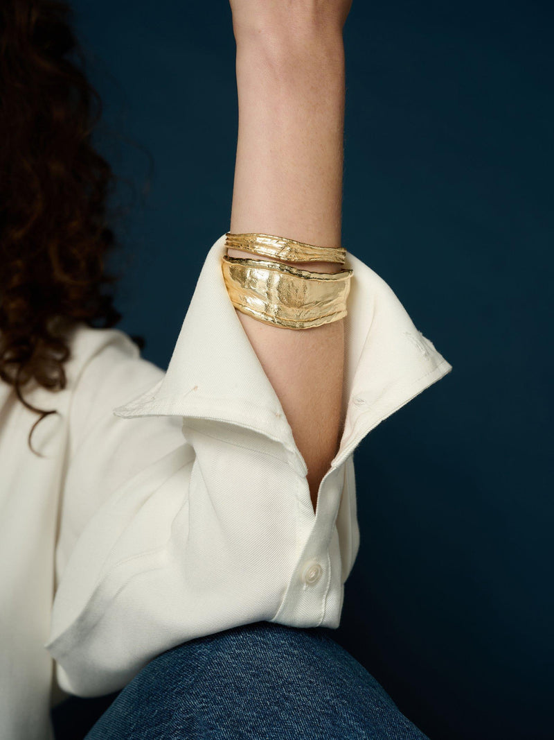 TUTTI open cuff bangle 6cm gold plated, UK version