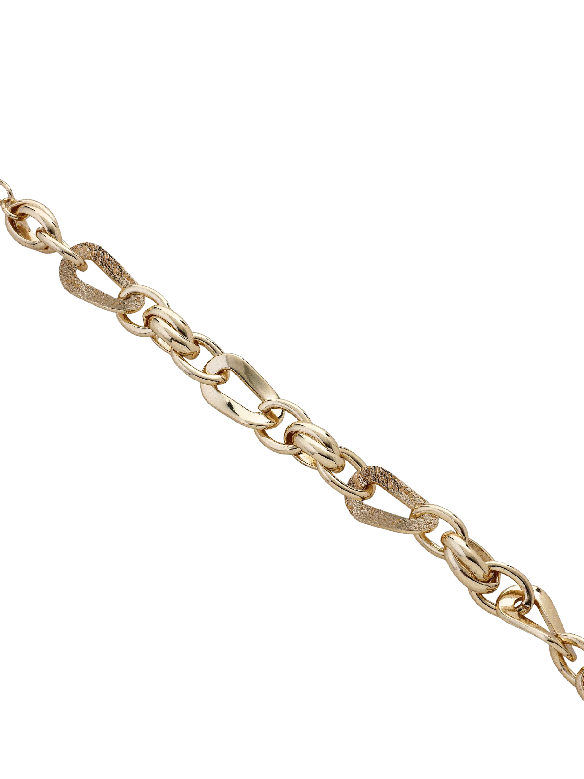 TUTTI flat waved chain bracelet in gold, UK version