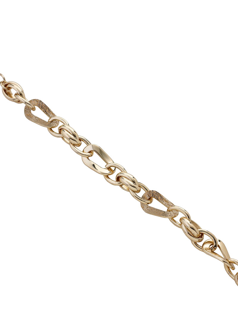 TUTTI flat waved chain bracelet in gold, UK version