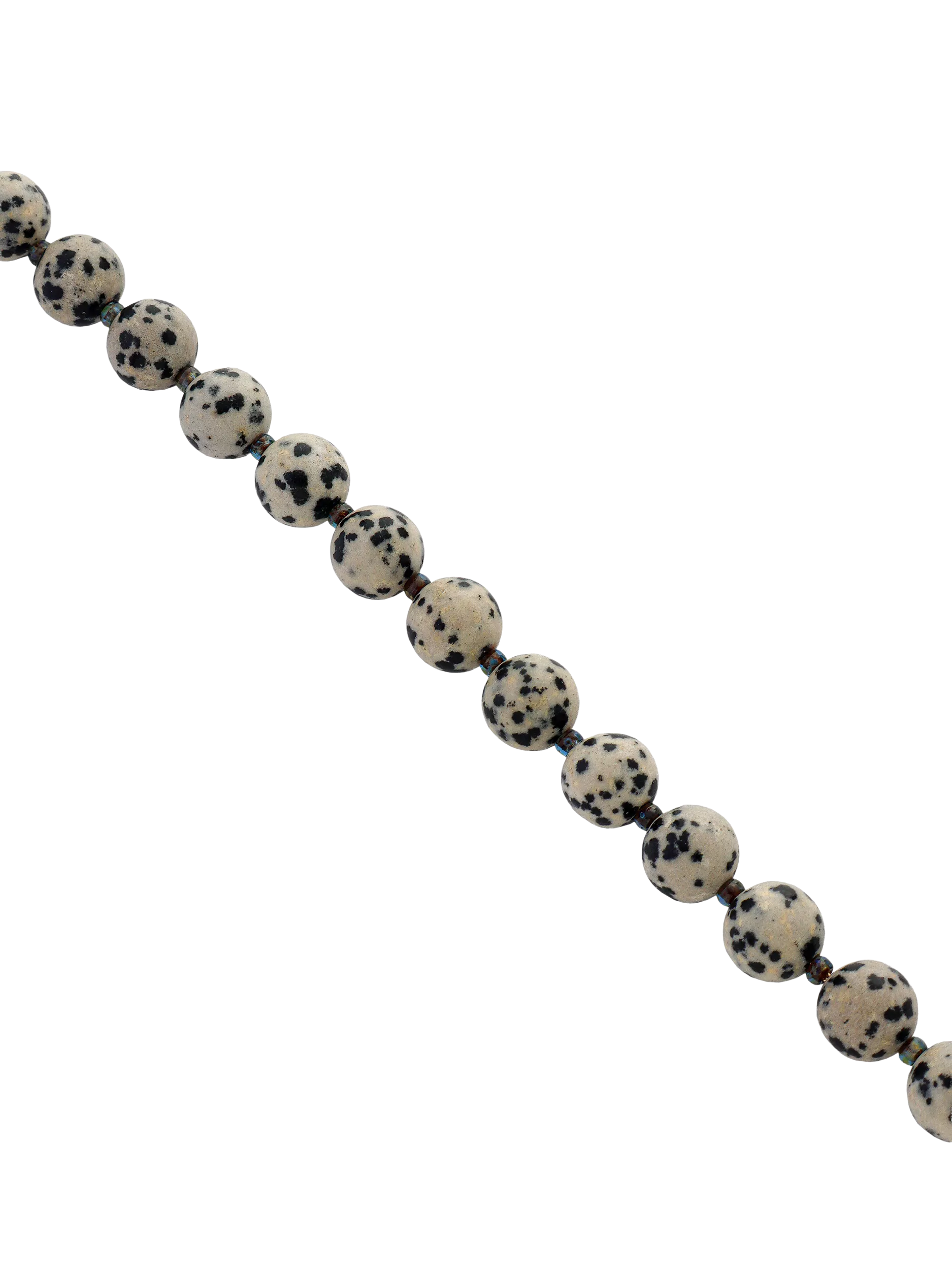 TUTTI Dalmatian Jasper stone beaded bracelet 10mm beads gold plated, UK version