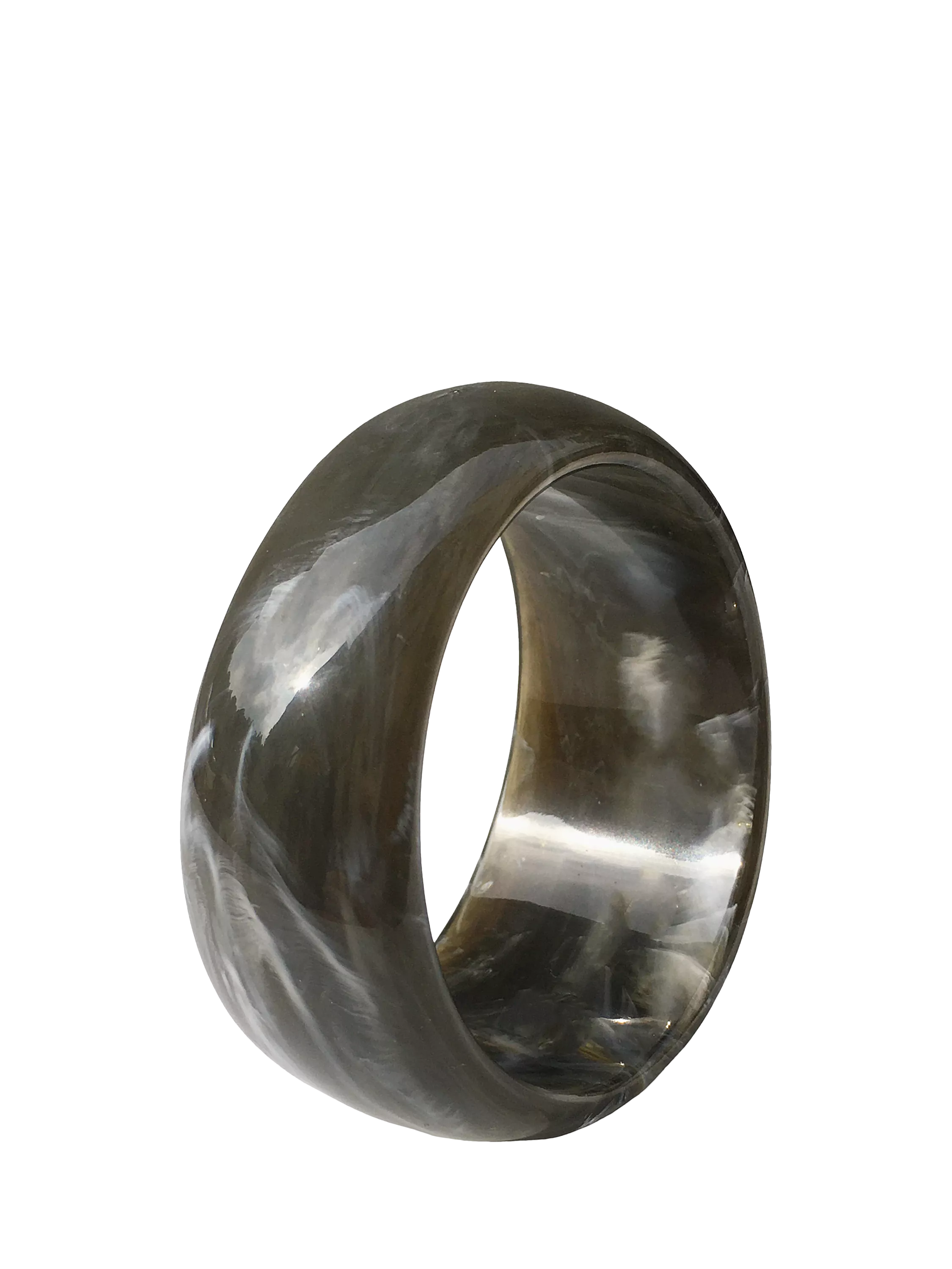 TUTTI grey resin statement bangle, imported from the UK