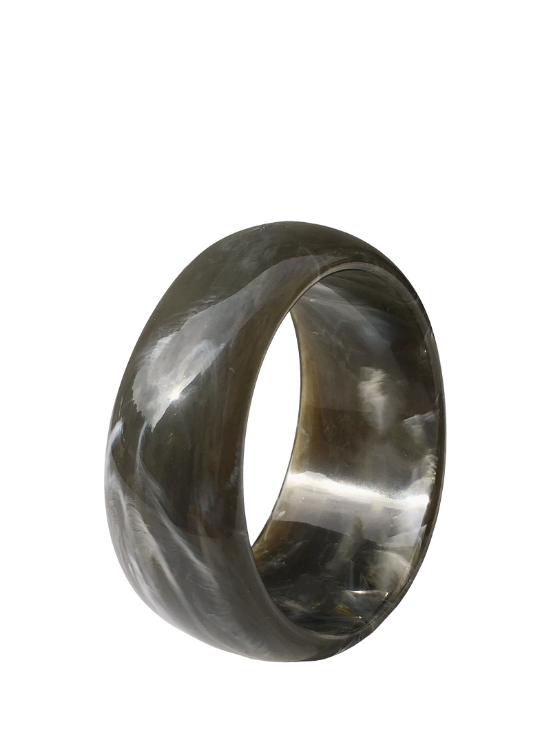 TUTTI grey resin statement bangle, imported from the UK