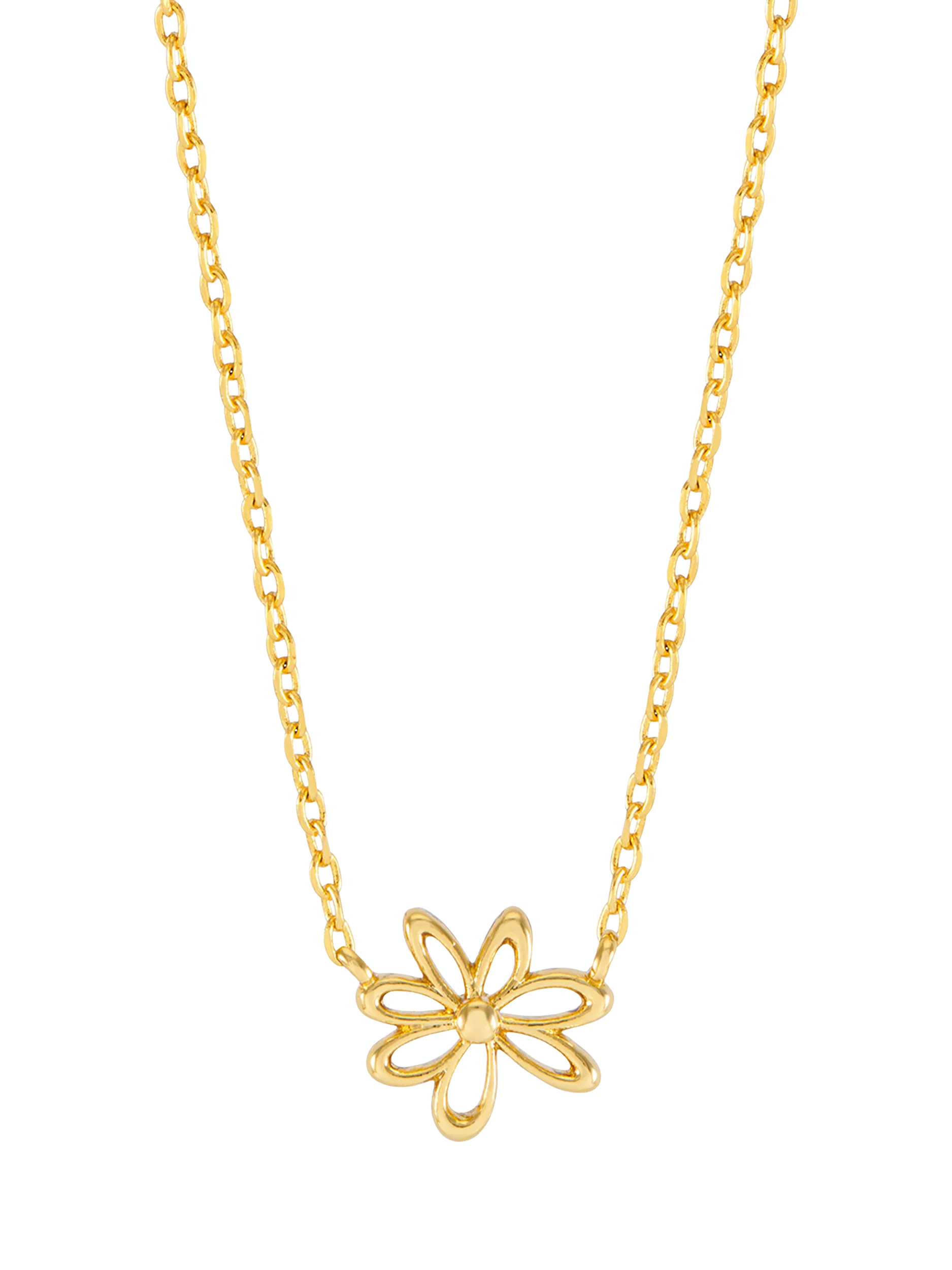 Estella Bartlett gold necklace with doodle flower pendant - British product