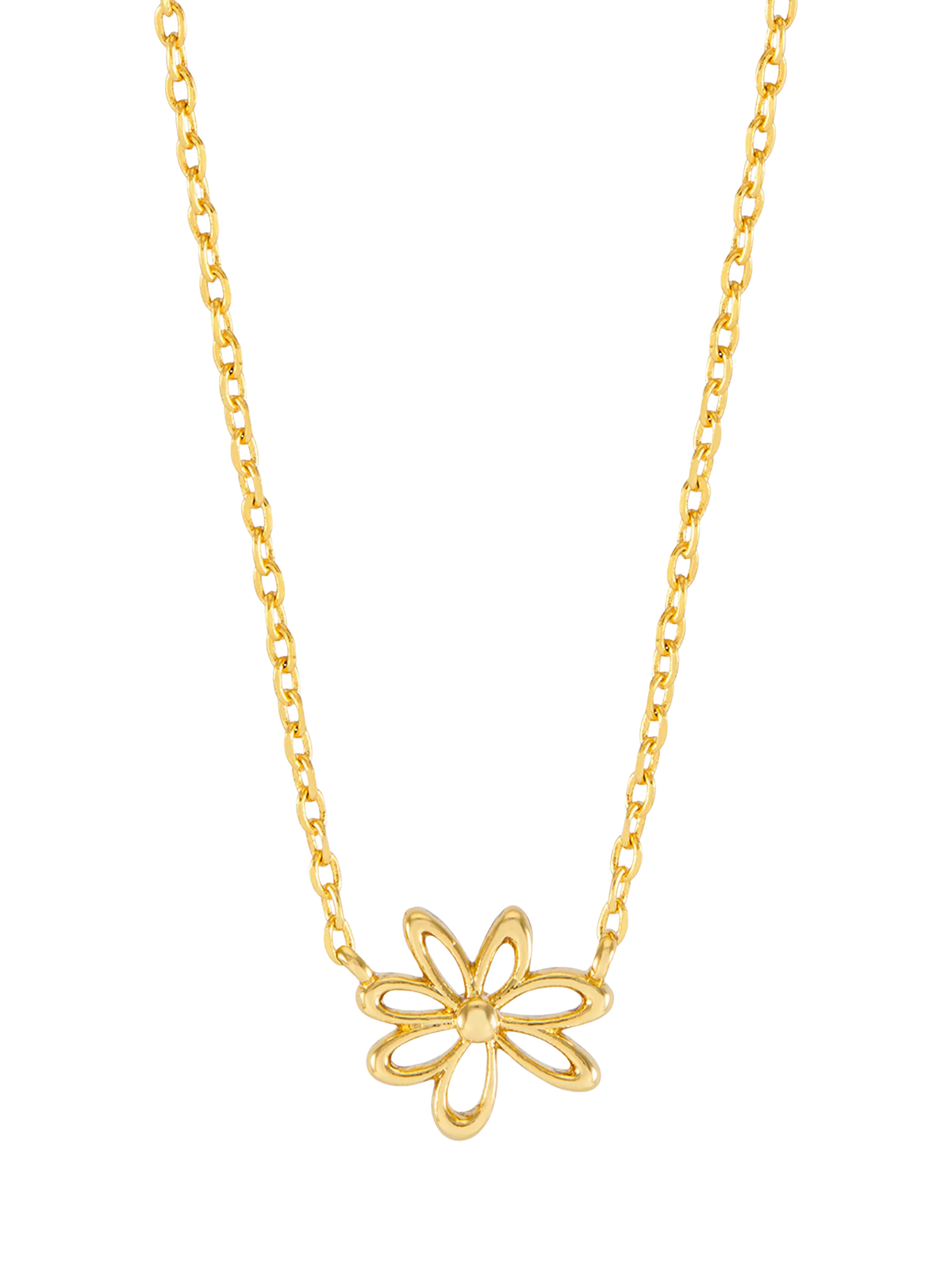 Estella Bartlett gold necklace with doodle flower pendant - British product
