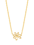 Estella Bartlett gold necklace with doodle flower pendant - British product