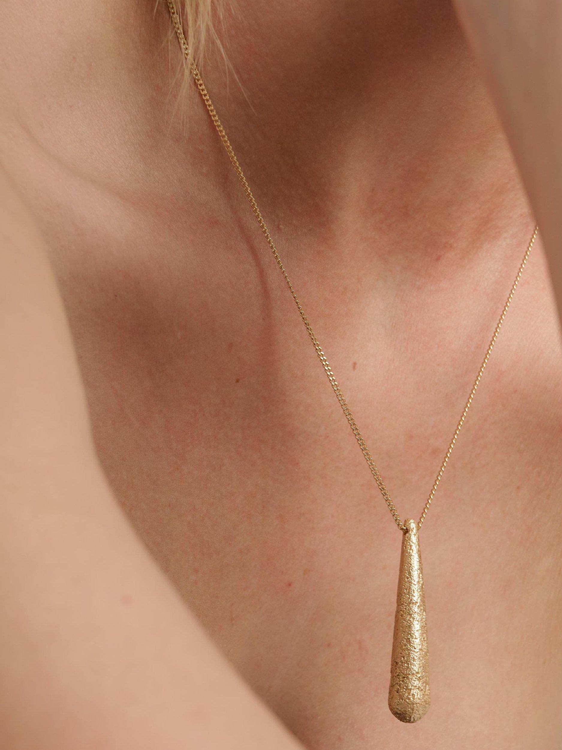 TUTTI gold dome pendant necklace 65cm, imported from the UK