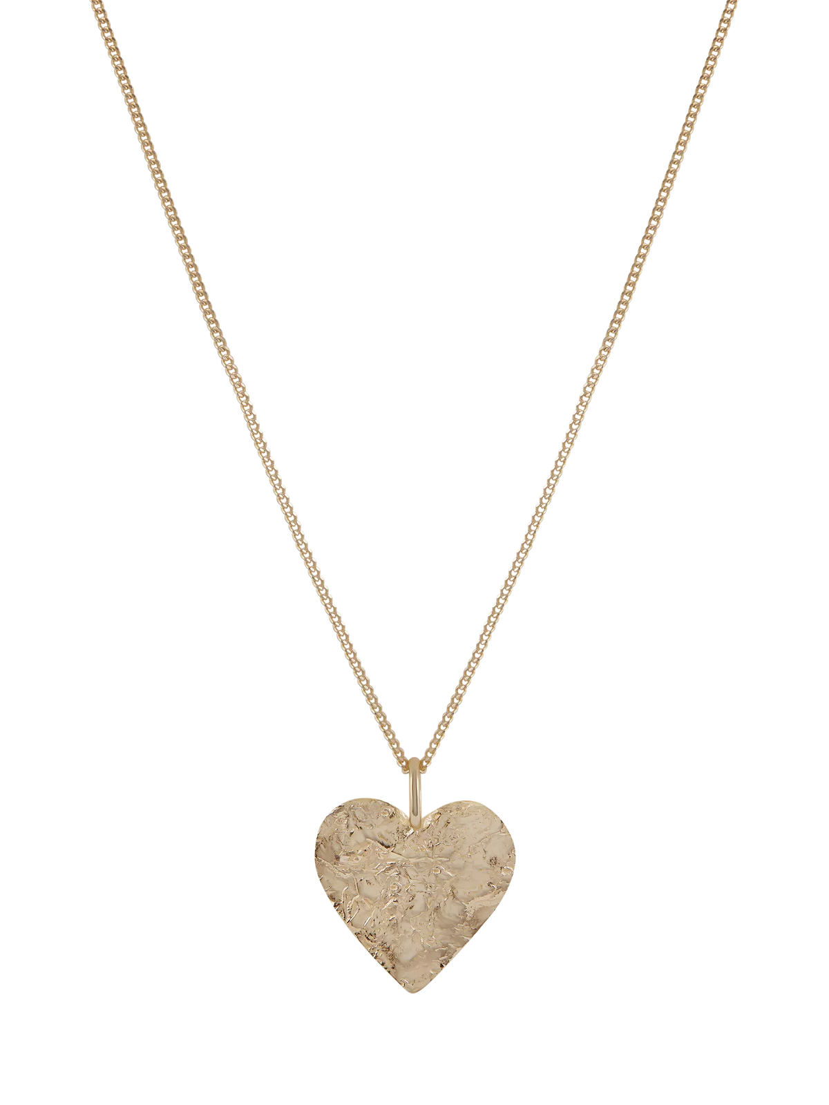 TUTTI textured heart pendant necklace gold (British brand)