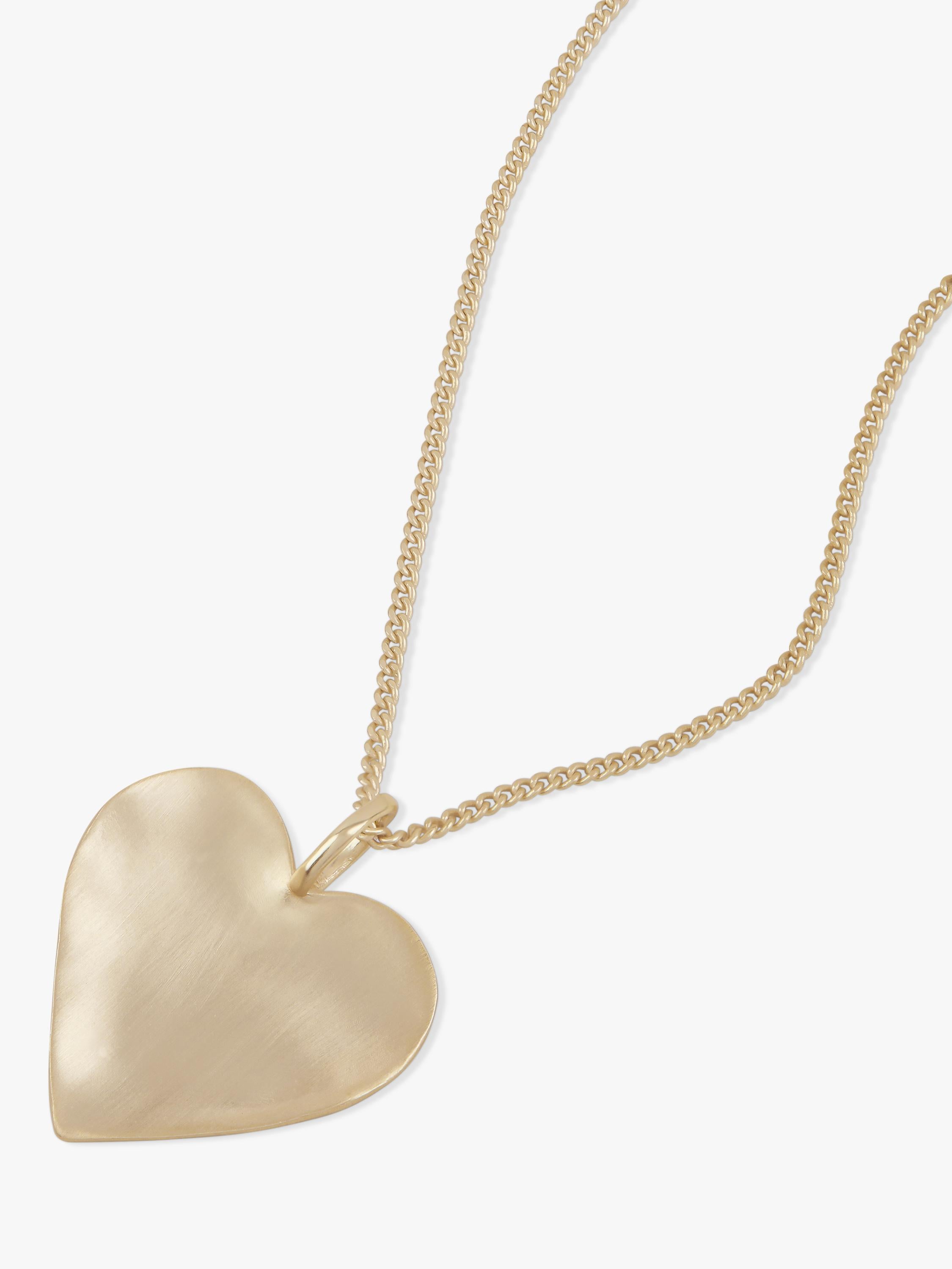 TUTTI textured heart pendant necklace gold (British brand)