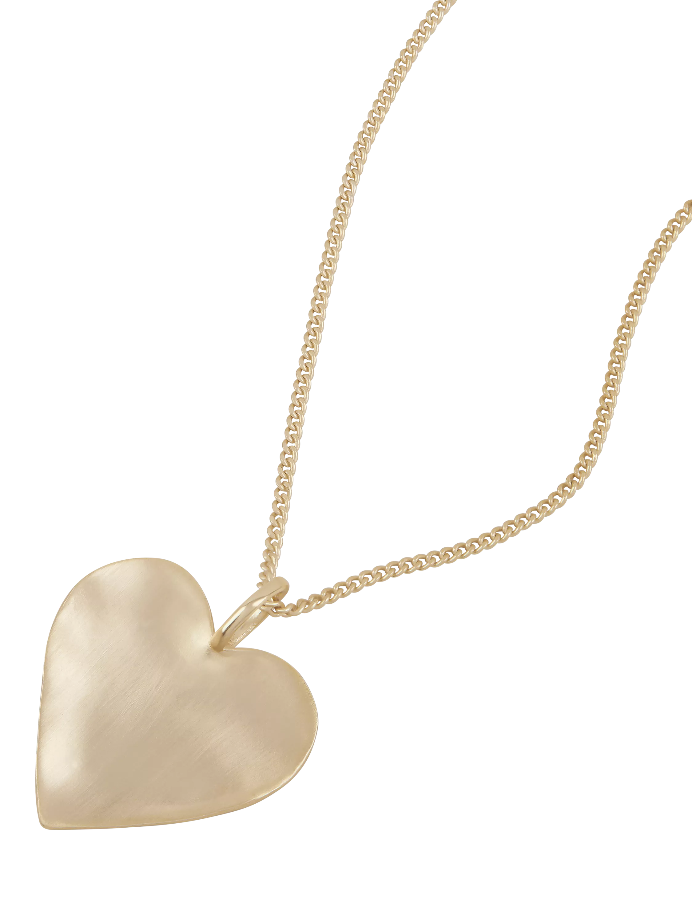 TUTTI textured heart pendant necklace gold (British brand)