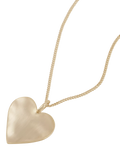 TUTTI textured heart pendant necklace gold (British brand)