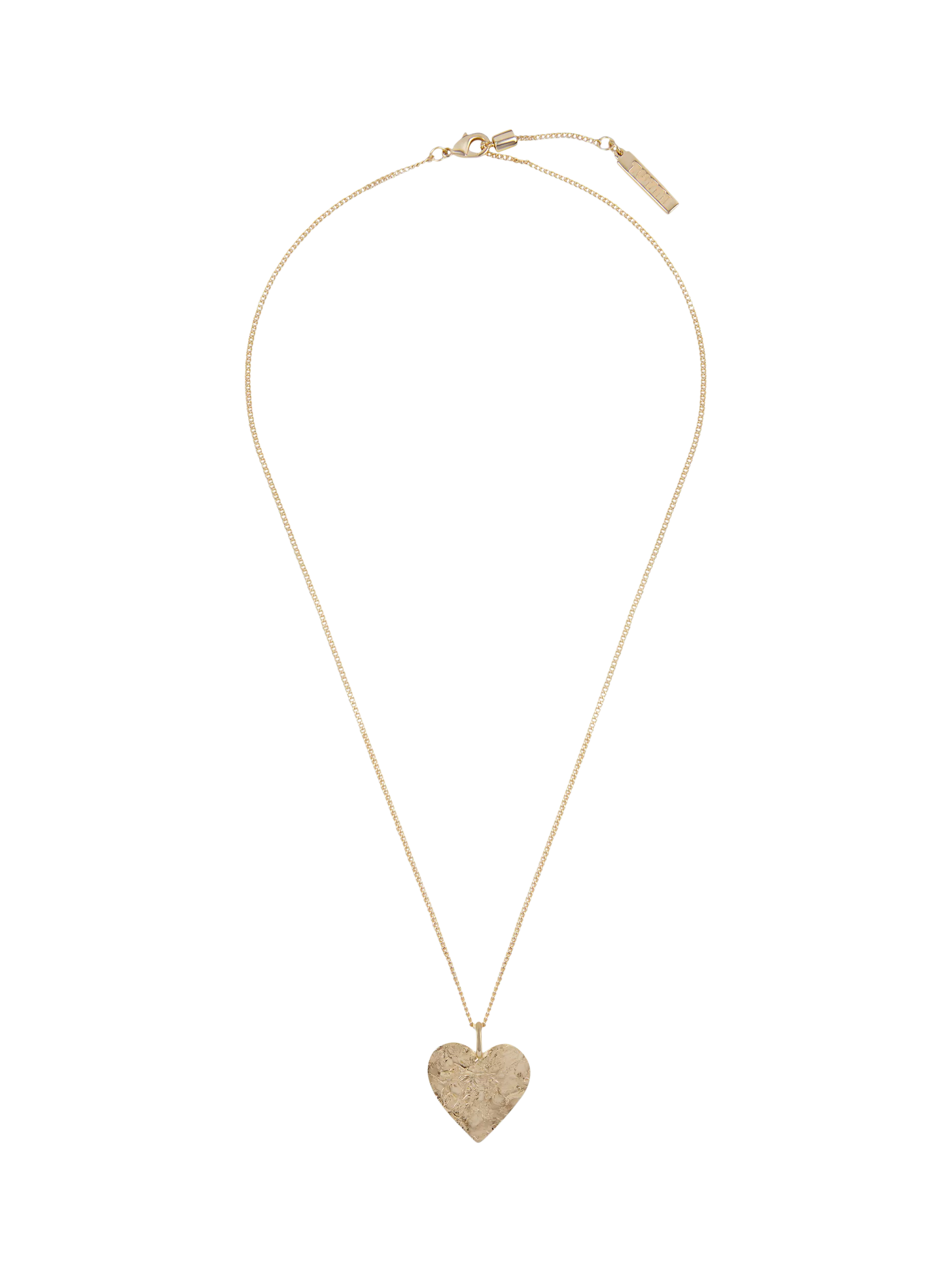 TUTTI textured heart pendant necklace gold (British brand)