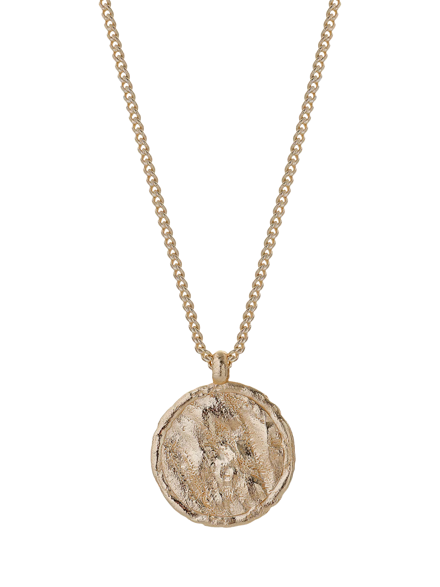 TUTTI textured disc pendant necklace - British product