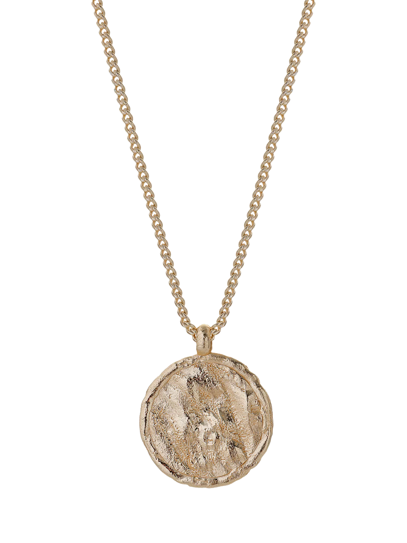 TUTTI textured disc pendant necklace - British product