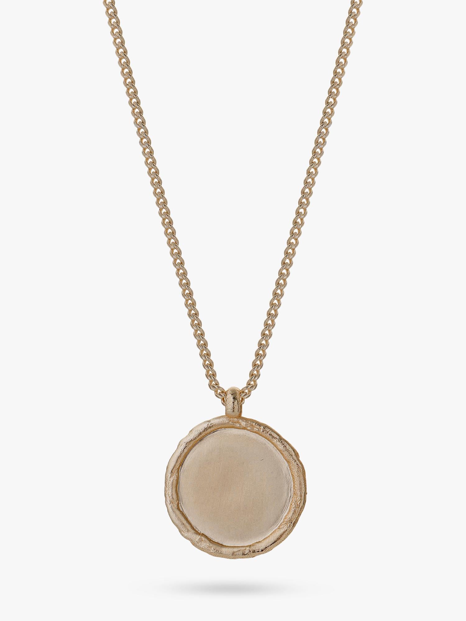 TUTTI textured disc pendant necklace - British product