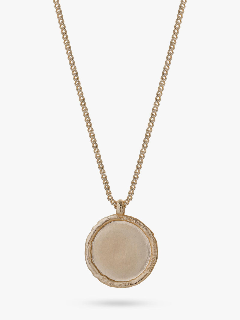 TUTTI textured disc pendant necklace - British product