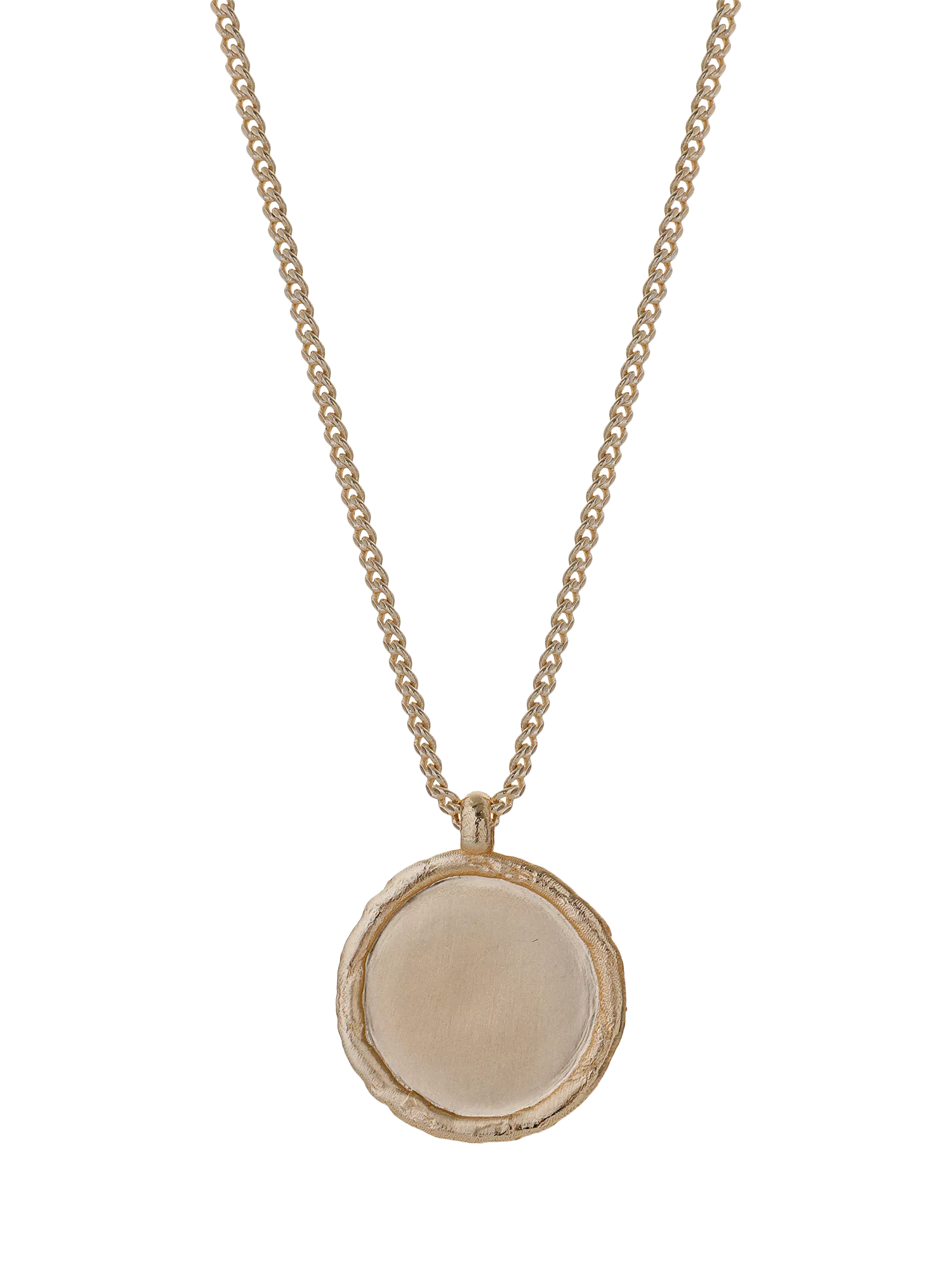 TUTTI textured disc pendant necklace - British product