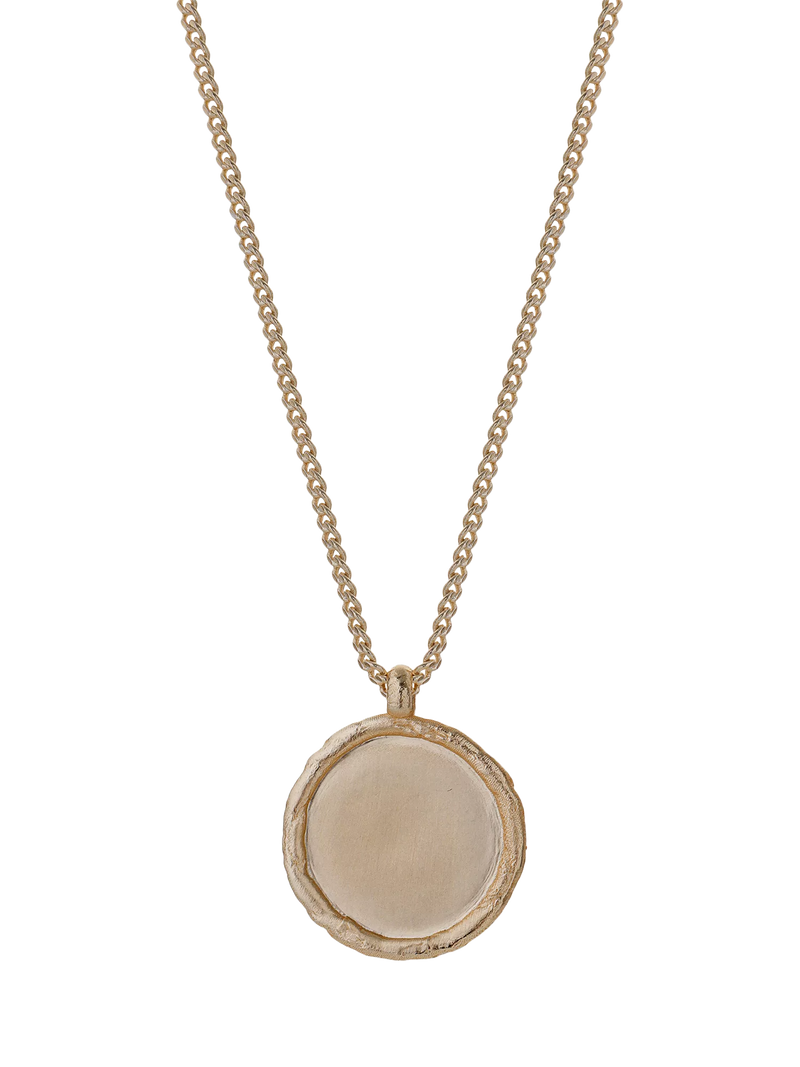 TUTTI textured disc pendant necklace - British product