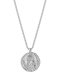 TUTTI Textured Disc Pendant Necklace, Silver