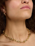TUTTI gold flat waved chain necklace with adjustable length (British brand)