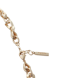 TUTTI gold flat waved chain necklace with adjustable length (British brand)