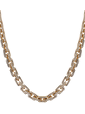 TUTTI square link chain necklace gold plated, imported from the UK