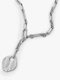 TUTTI silver disc pendant chain necklace 70cm (British brand)