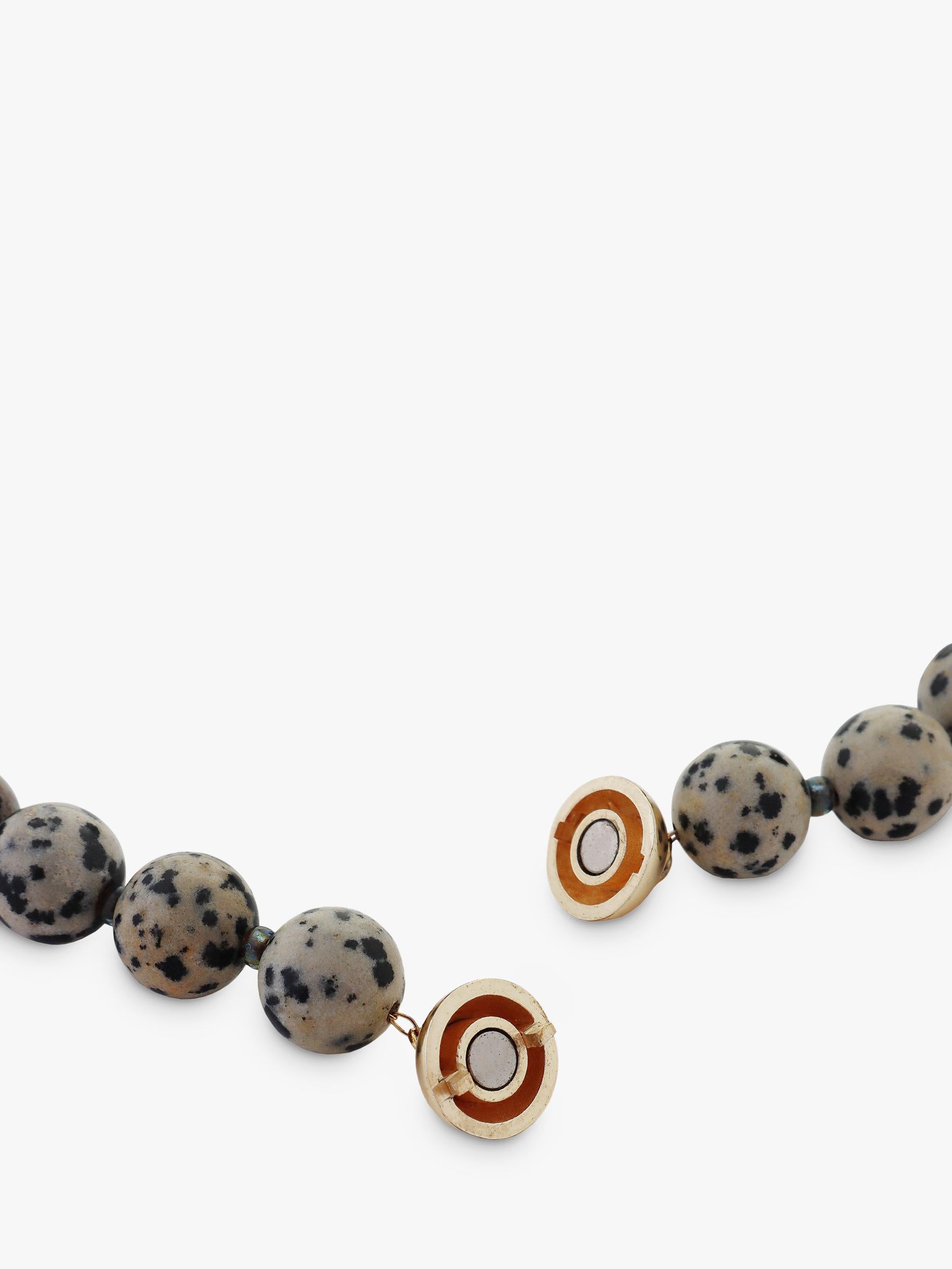 TUTTI Dalmatian Jasper beaded necklace 43cm, UK version