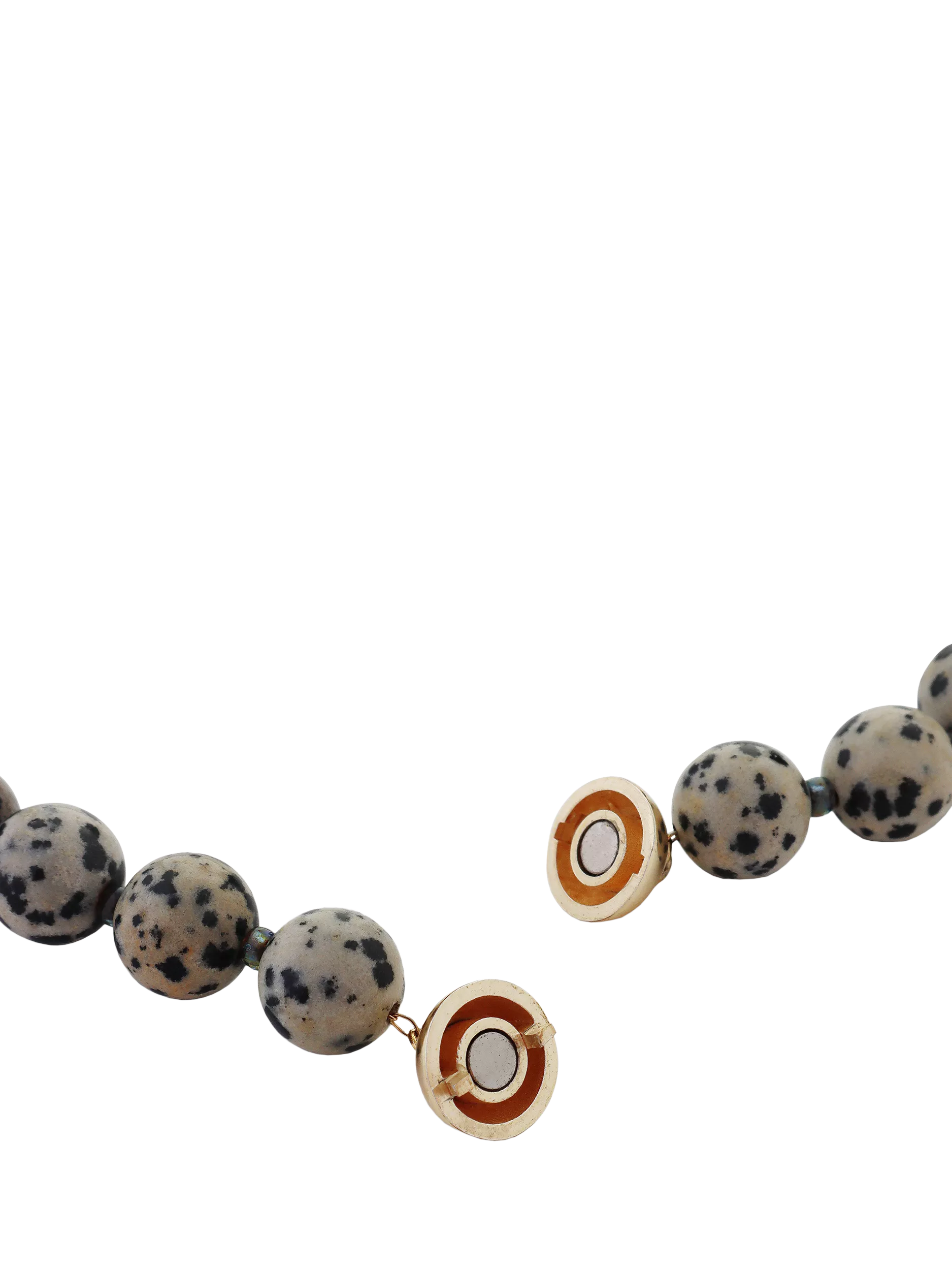 TUTTI Dalmatian Jasper beaded necklace 43cm, UK version