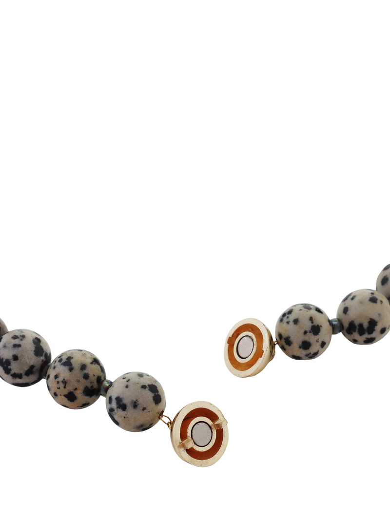 TUTTI Dalmatian Jasper beaded necklace 43cm, UK version
