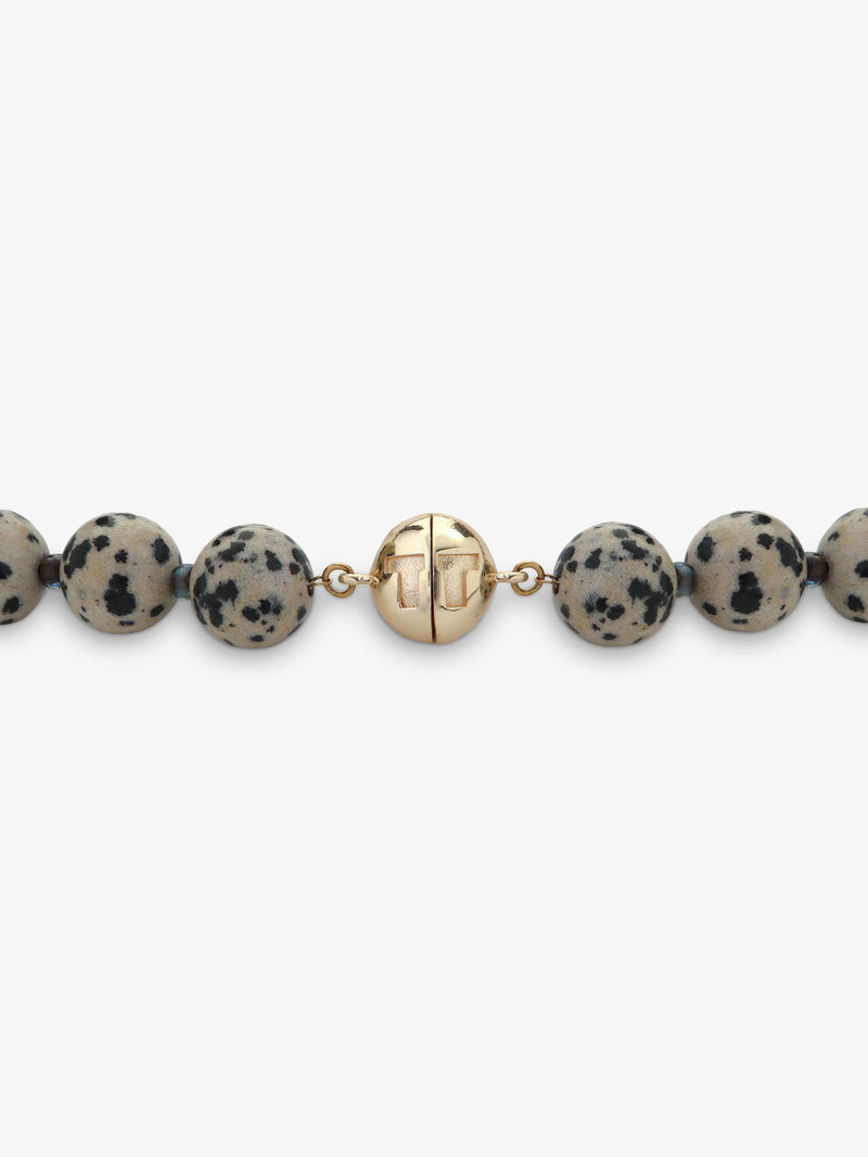 TUTTI Dalmatian Jasper beaded necklace 43cm, UK version