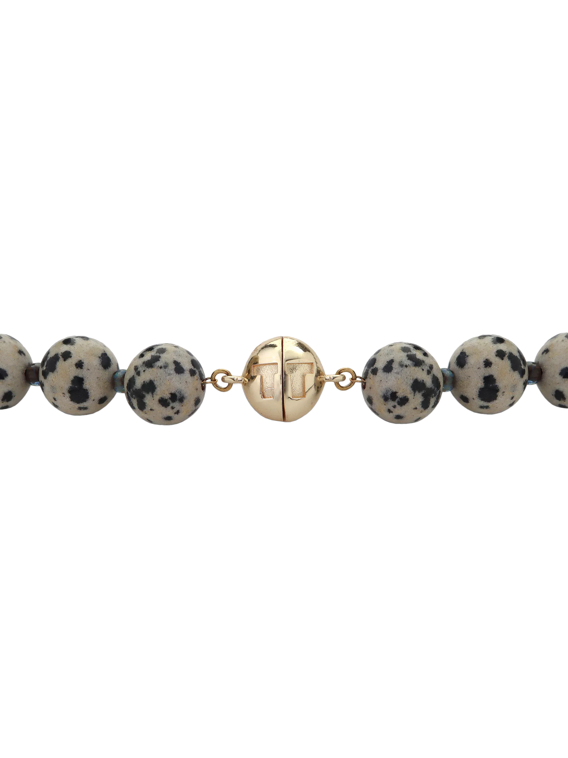 TUTTI Dalmatian Jasper beaded necklace 43cm, UK version