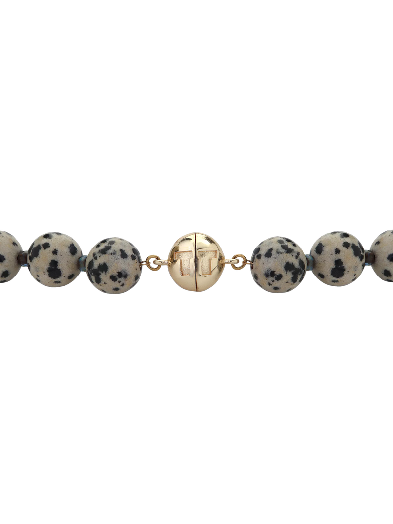 TUTTI Dalmatian Jasper beaded necklace 43cm, UK version